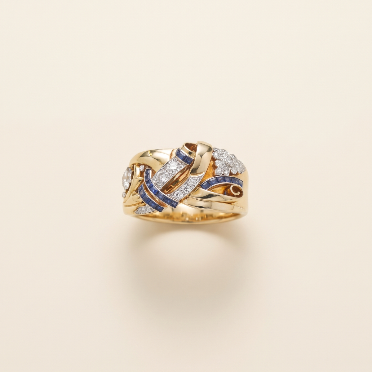 Vintage Gold Ring with Zircon – Albella Jewelry