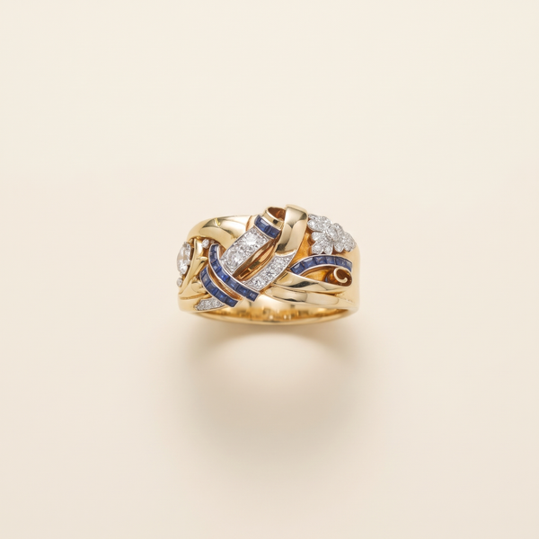 Vintage Gold Ring with Zircon – Albella Jewelry