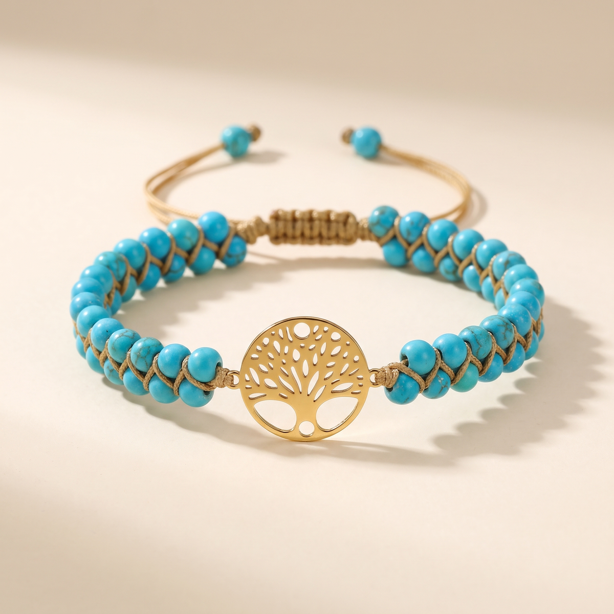 Tree of Life Bracelet with Turquoise Stone – Albella Jewelry