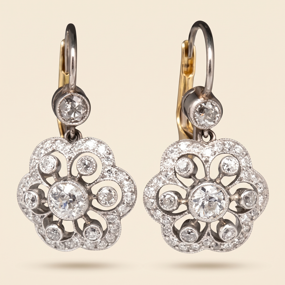 Vintage Mandala Earrings with Crystals – Albella Jewelry
