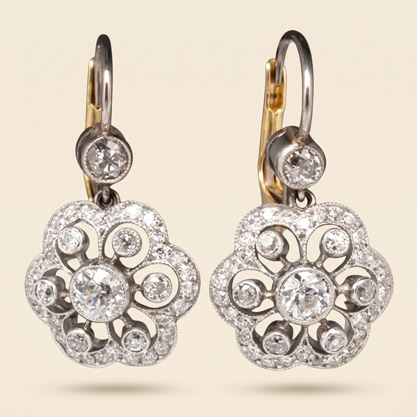 Vintage Mandala Earrings with Crystals – Albella Jewelry