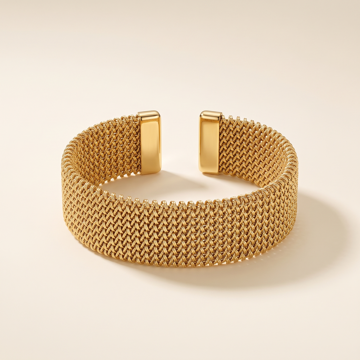 Elegant Braided Mesh Bracelet with Open Design – Albella Jewelry