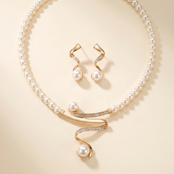 Natural Pearl Necklace and Earring Set – Albella Jewelry