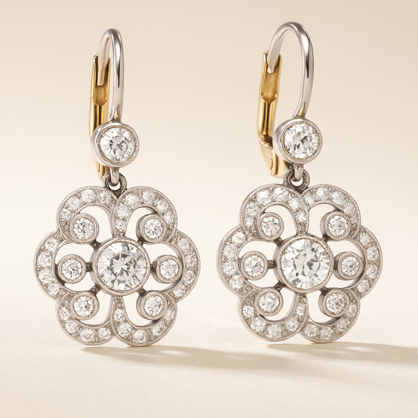 Retro Mandala Earrings with Crystal – Albella Jewelry