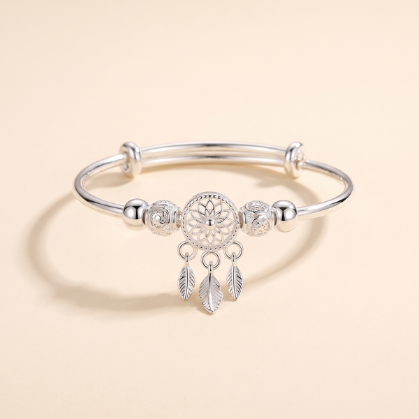 Silver Dreamcatcher Charm Bracelet – Albella Jewelry