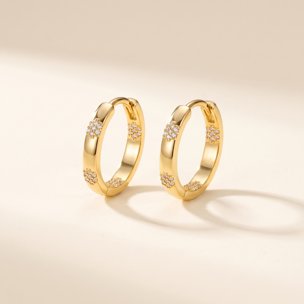 Vintage Gold Flower Hoop Earrings – Albella Jewelry