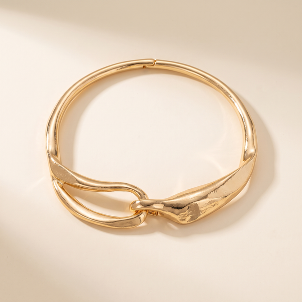 Bold Textured Gold Chain Choker – Albella Jewelry