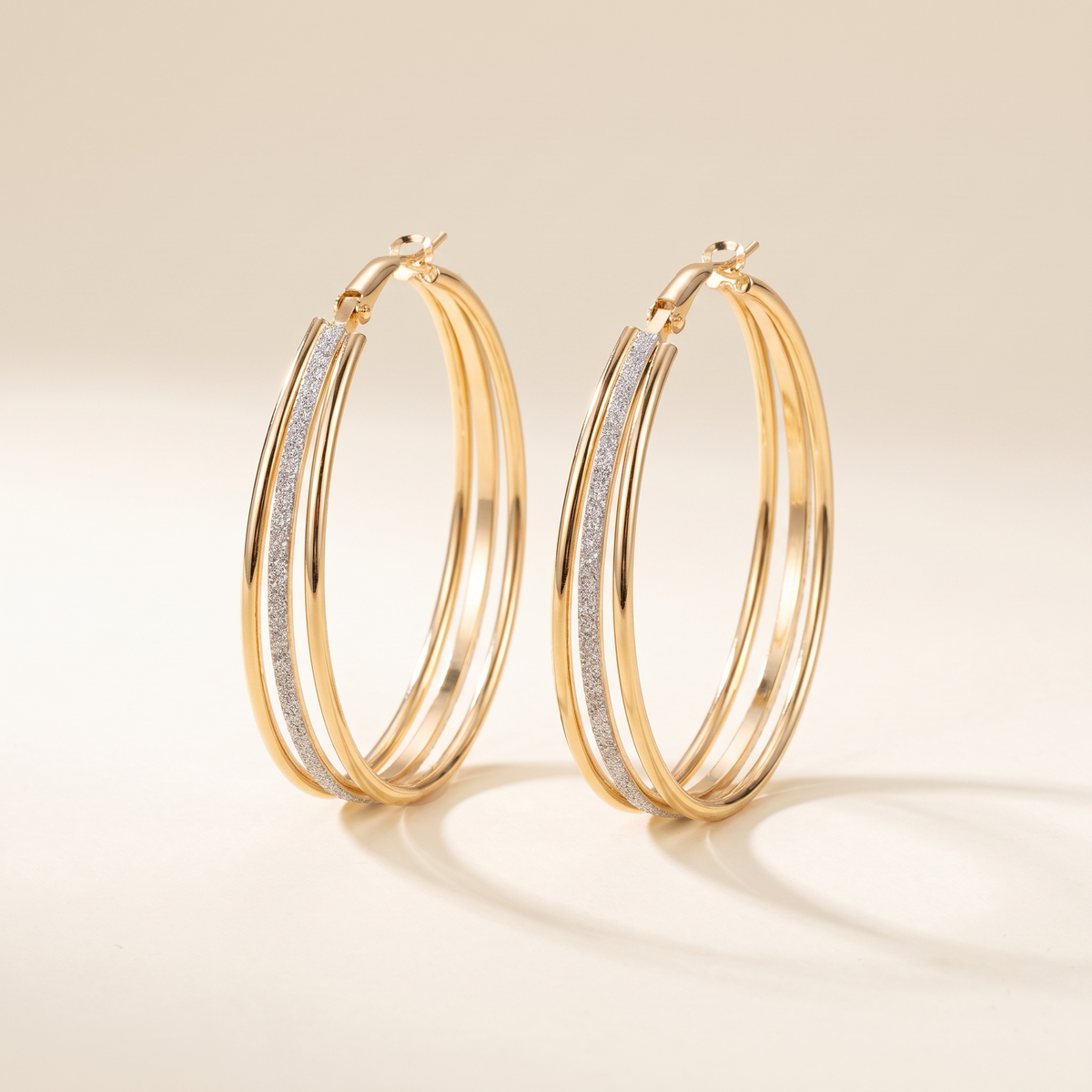 Retro Gold Hoop Earrings – Albella Jewelry