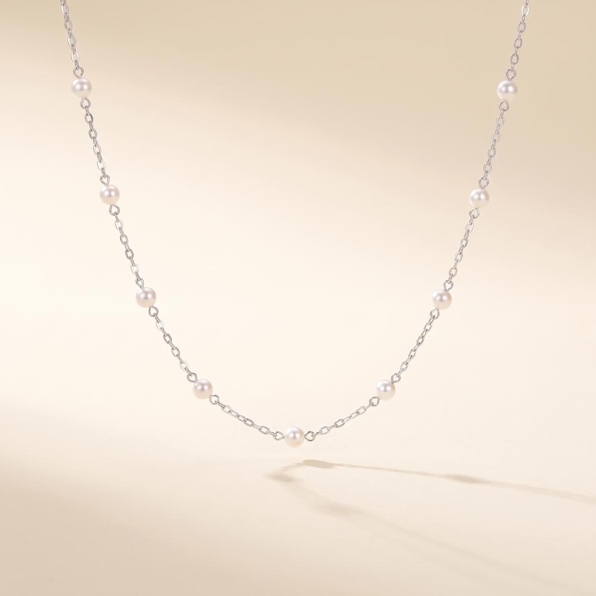 Elegant Sparkling Pearl Necklace – Albella Jewelry
