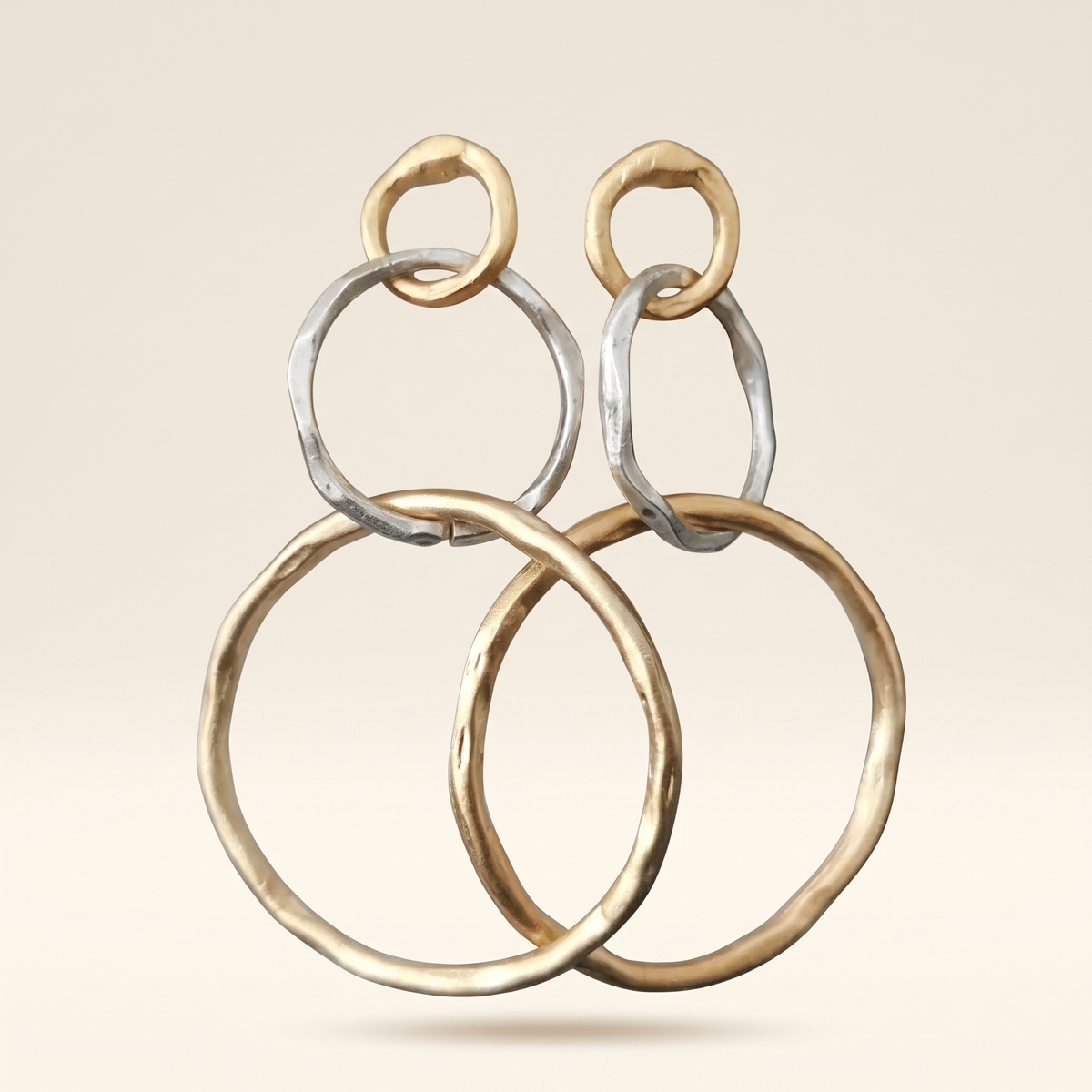 Vintage Gold and Silver Hoop Earrings – Albella Jewelry