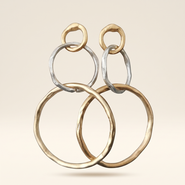 Vintage Gold and Silver Hoop Earrings – Albella Jewelry