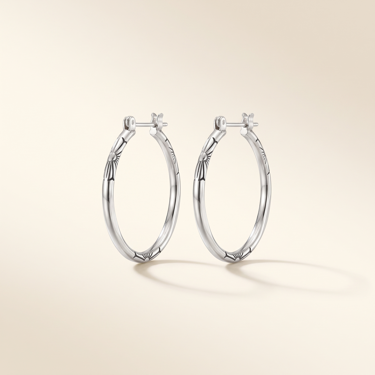 Classic Silver Hoop Earrings – Albella Jewelry