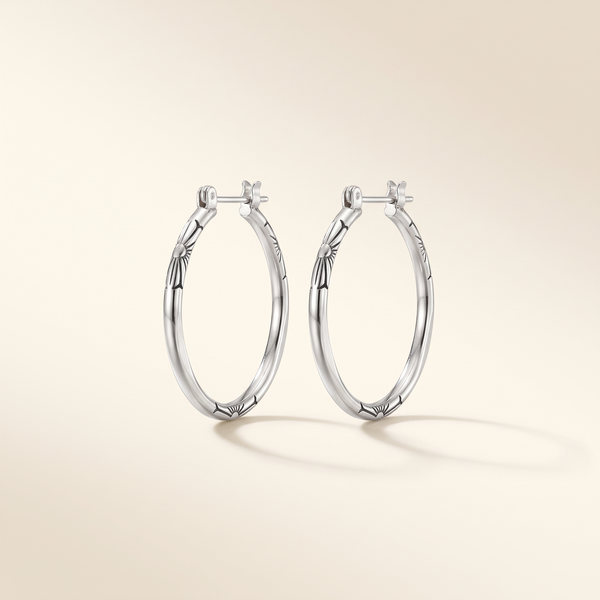 Classic Silver Hoop Earrings – Albella Jewelry