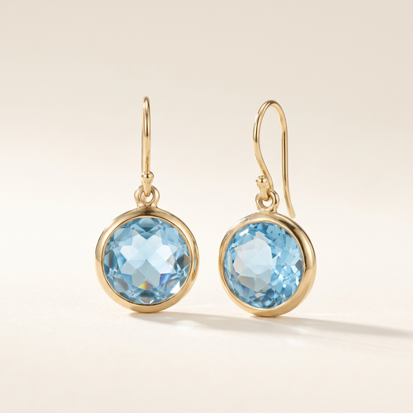 Chic Earrings with Blue Crystal – Albella Jewelry