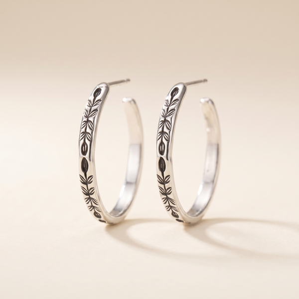 Unique Silver Hoop Earrings – Albella Jewelry
