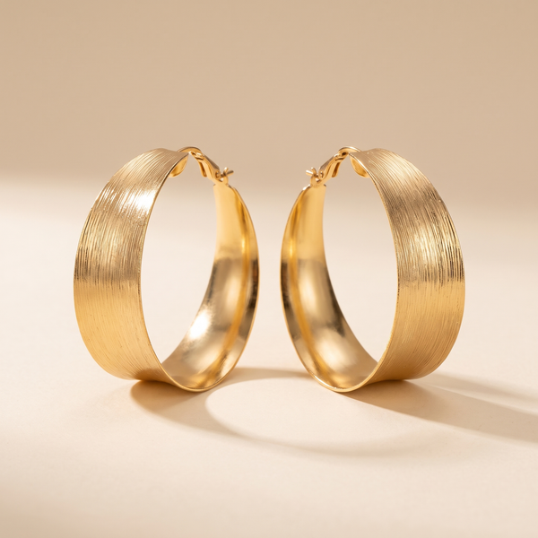 Vintage Openwork Gold Hoop Earrings – Albella Jewelry