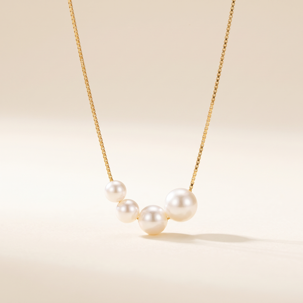 Elegant Gold Freshwater Pearl Necklace – Albella Jewelry
