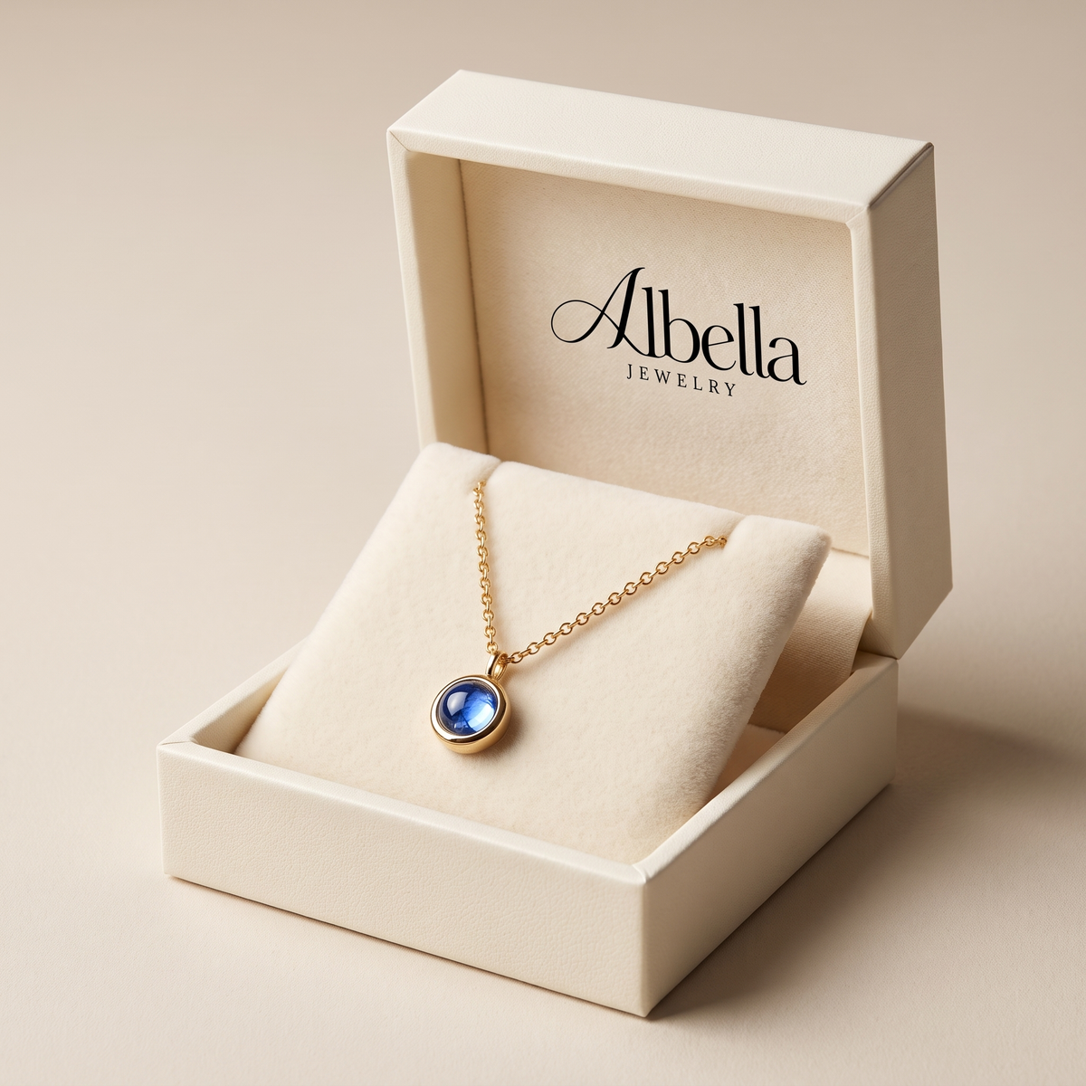 Dreamy Blue Bubble Pendant Necklace in Albella Jewelry gift box