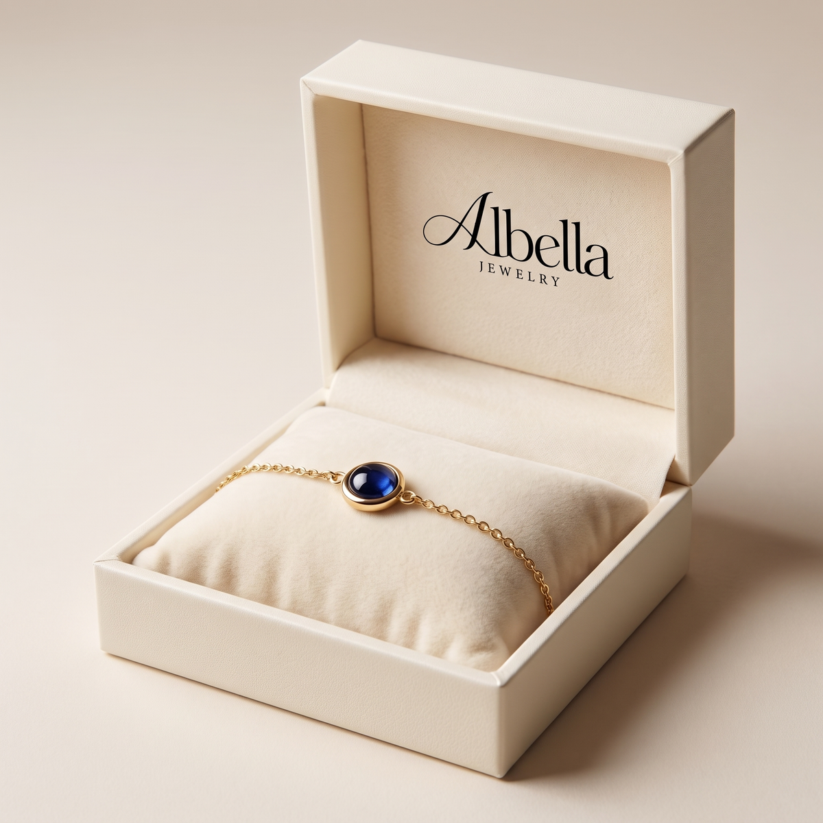 Charming Blue Bubble Chain Bracelet in Albella Jewelry gift box