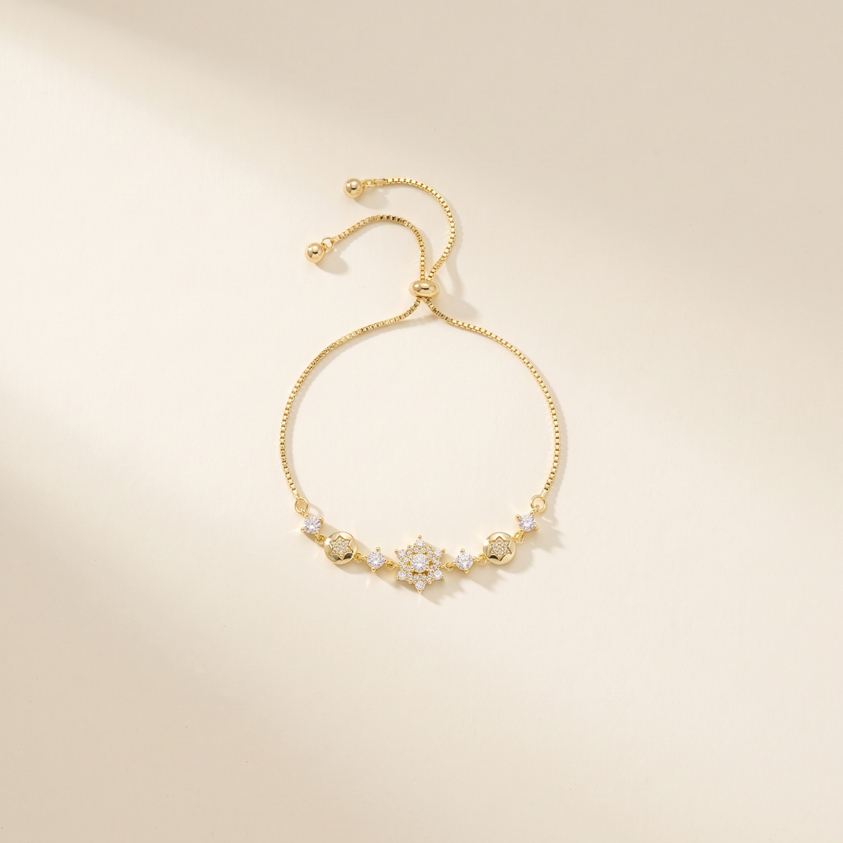 Gold Crystal Star Slider Bracelet – Albella Jewelry