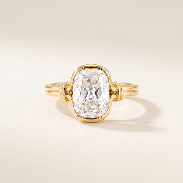 Timeless Gold Cushion Crystal Rope Ring – Albella Jewelry