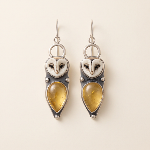 Boho Owl Drop Earrings - Nickel Free for Sensitive Ears – Albella Jewelry