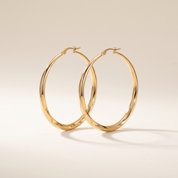 Vintage Rose Gold Hoop Earrings – Albella Jewelry