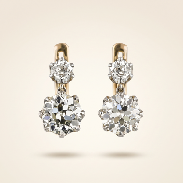 Vintage Golden Zirconia Earrings – Albella Jewelry