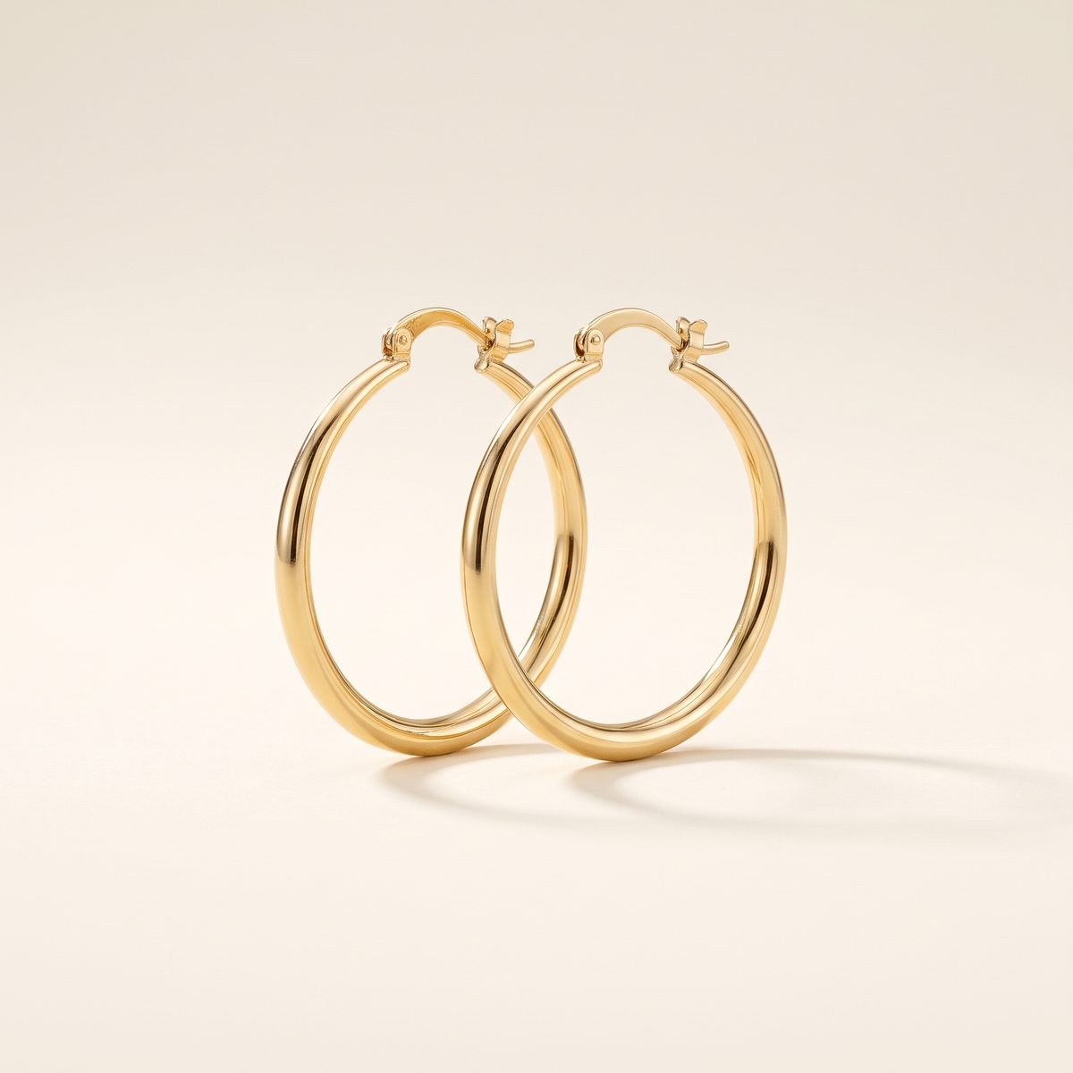 Large hoop earrings in gold – Albella Jewelry