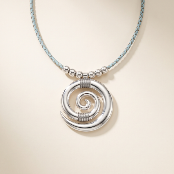 Vintage Spiral Silver Necklace – Albella Jewelry