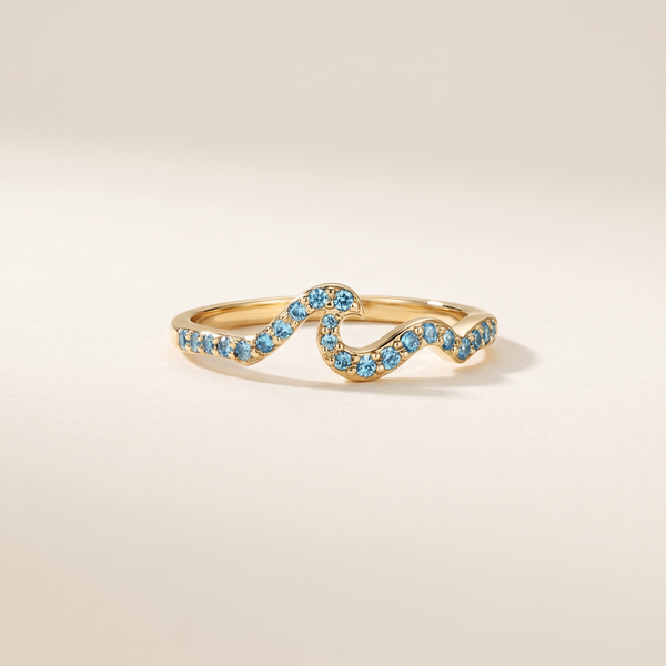 Blue Stone Ocean Wave Beach Ring – Albella Jewelry