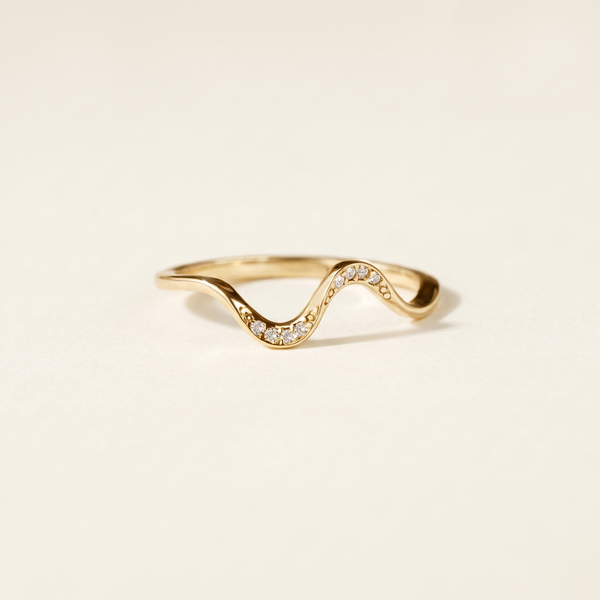 Ocean Wave Beach Stacking Band Ring – Albella Jewelry