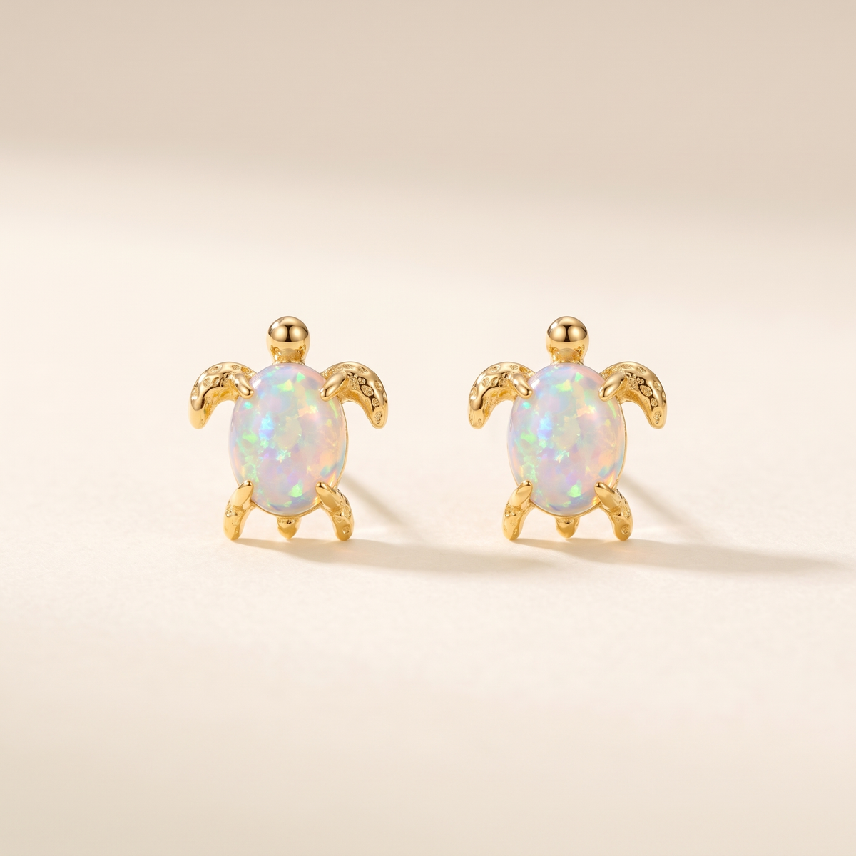 Oval Opal Sea Turtle Stud Earrings – Albella Jewelry