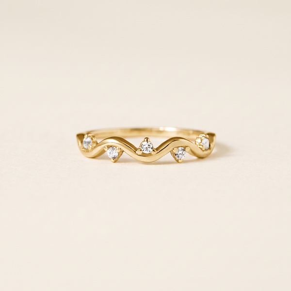 Ocean Wave Stacking Beach Ring – Albella Jewelry