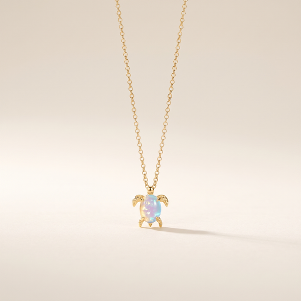 Opal Sea Turtle Pendant Necklace – Albella Jewelry