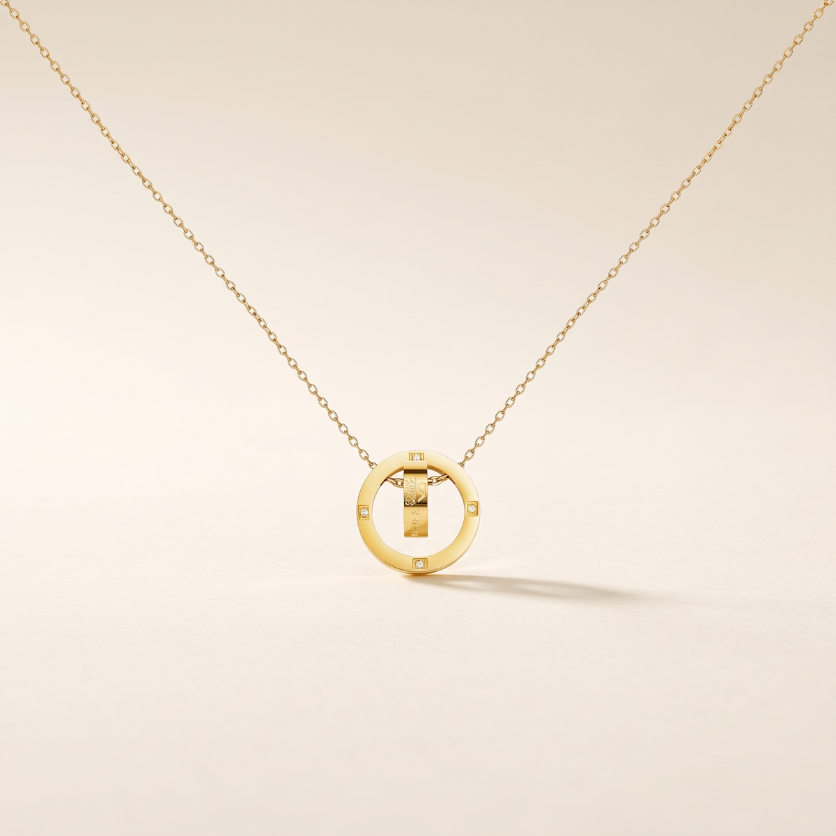 Diamond Circle Pendant Necklace – Albella Jewelry