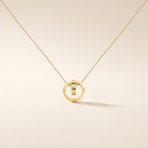 Diamond Circle Pendant Necklace – Albella Jewelry