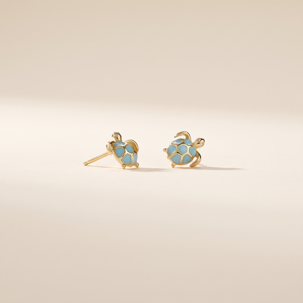 Blue Sea Turtle Stud Earrings – Albella Jewelry