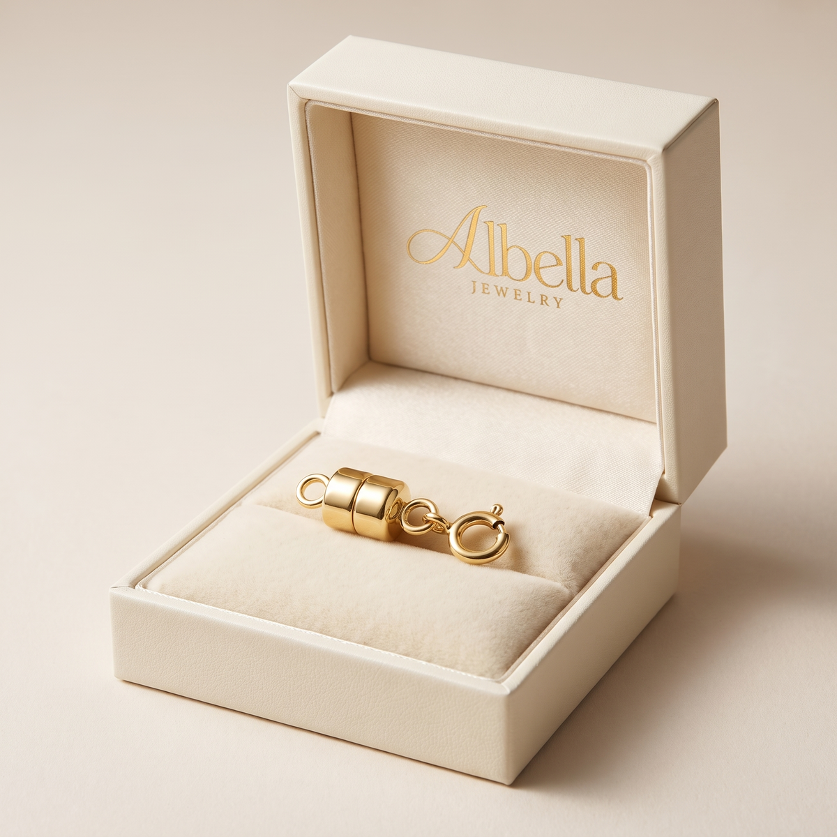Italian 18kt Gold Over Sterling Magnetic Clasp Converter in Albella Jewelry gift box