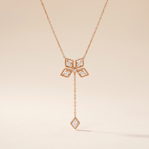 Floral Crystal Pendant Necklace – Albella Jewelry