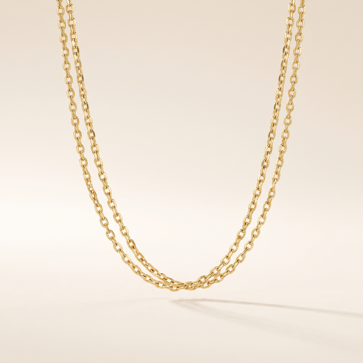 Italian 1.1mm 18kt Gold Over Sterling Cable-Chain Necklace – Albella Jewelry
