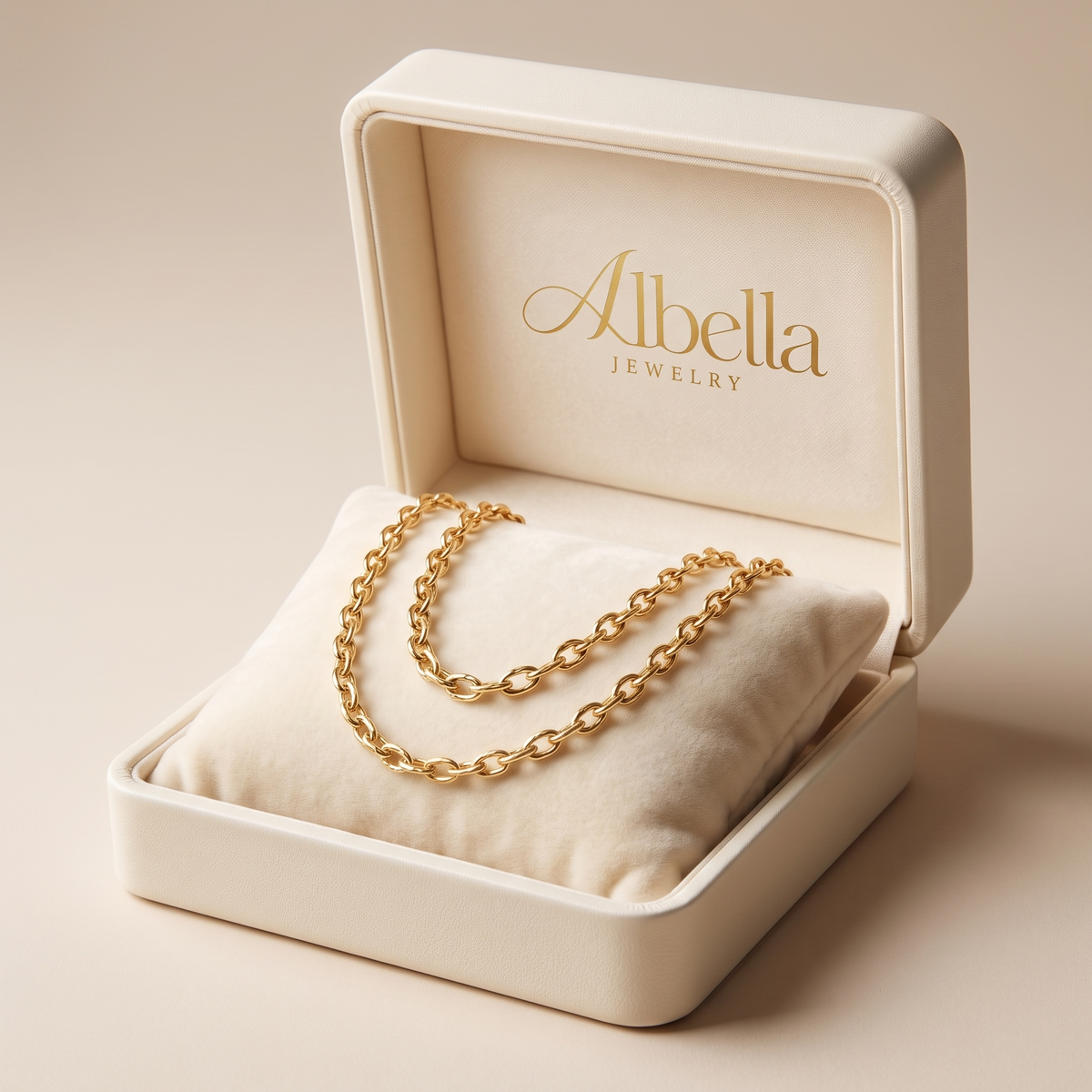 .7mm 14kt Yellow Gold Rope-Chain Necklace in Albella Jewelry gift box