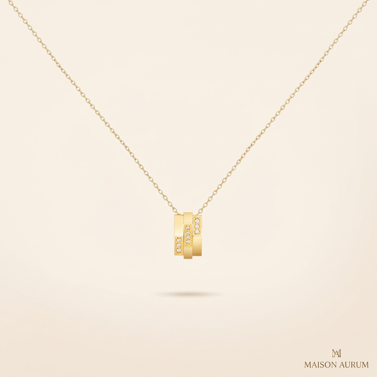 Crystal Geometric Drop Necklace – Albella Jewelry