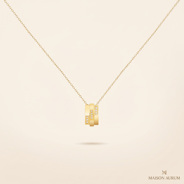 Crystal Geometric Drop Necklace – Albella Jewelry