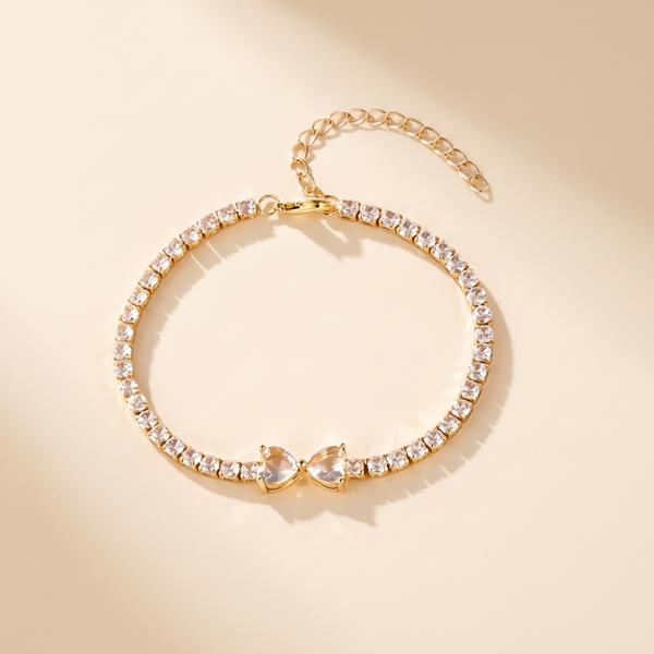 Sparkling Crystal Bow Tennis Bracelet – Albella Jewelry