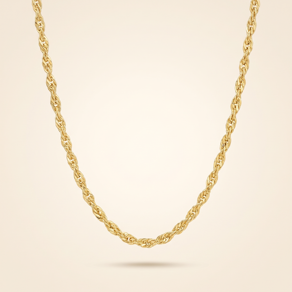 Italian 1.5mm 18kt Gold Over Sterling Adjustable Singapore-Chain Necklace – Albella Jewelry