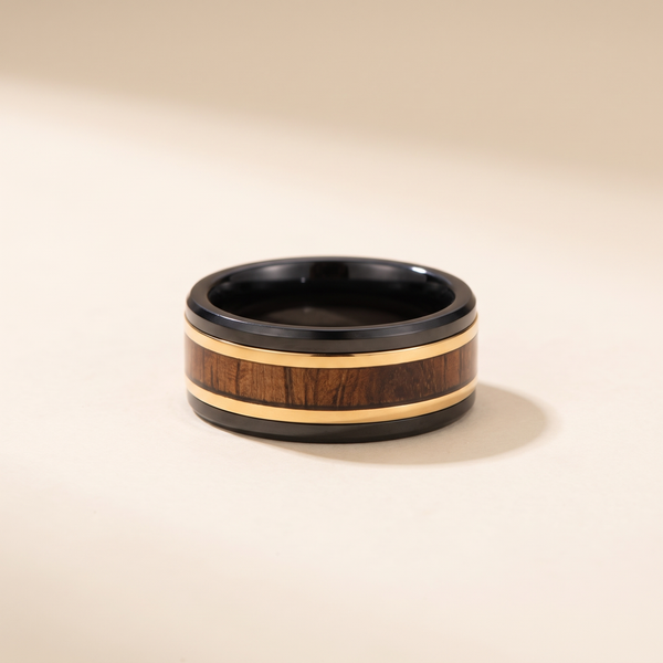 Forest Deer Wood Inlay Band Ring – Albella Jewelry