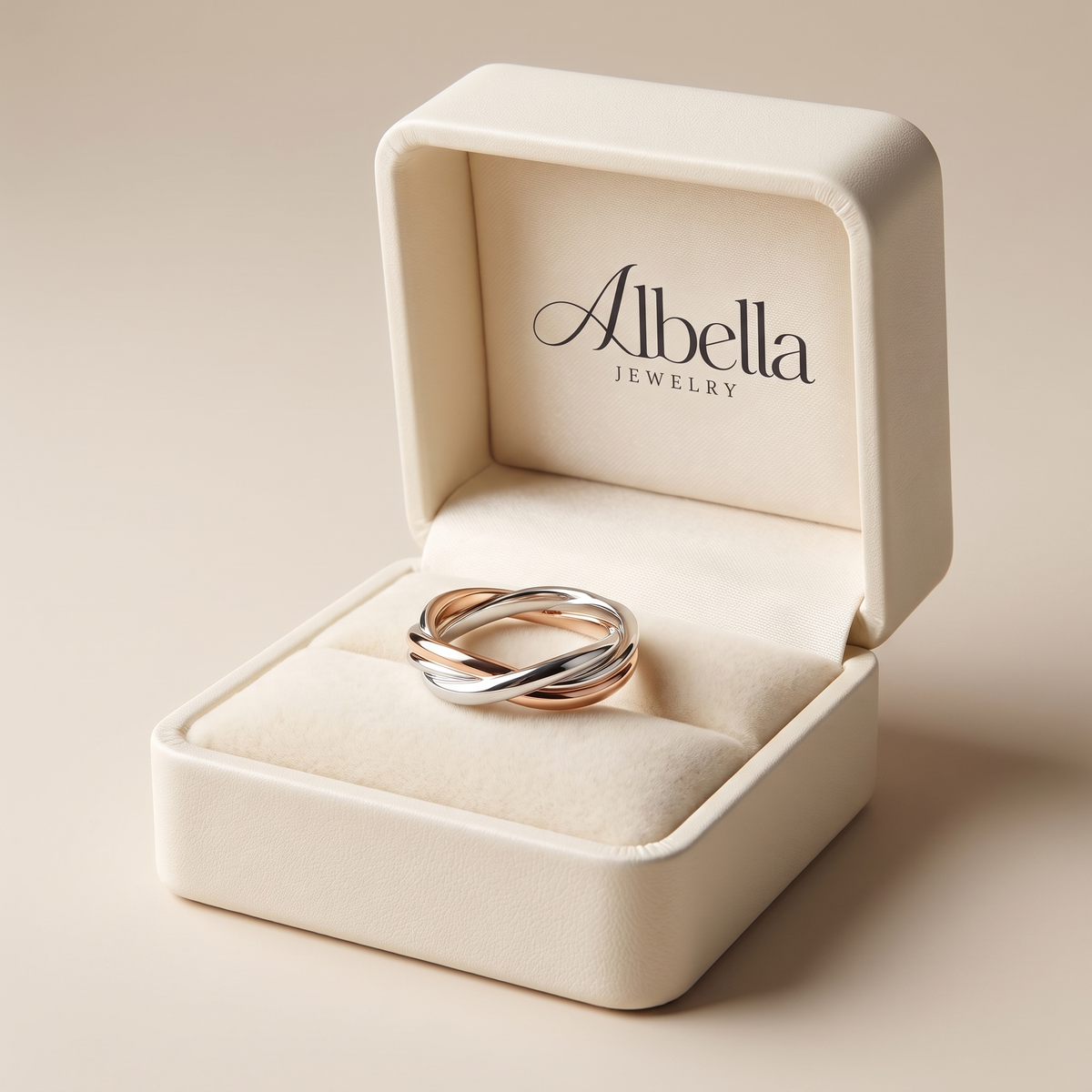 Mother & Daughter - Eternity Ring in Albella Jewelry gift box