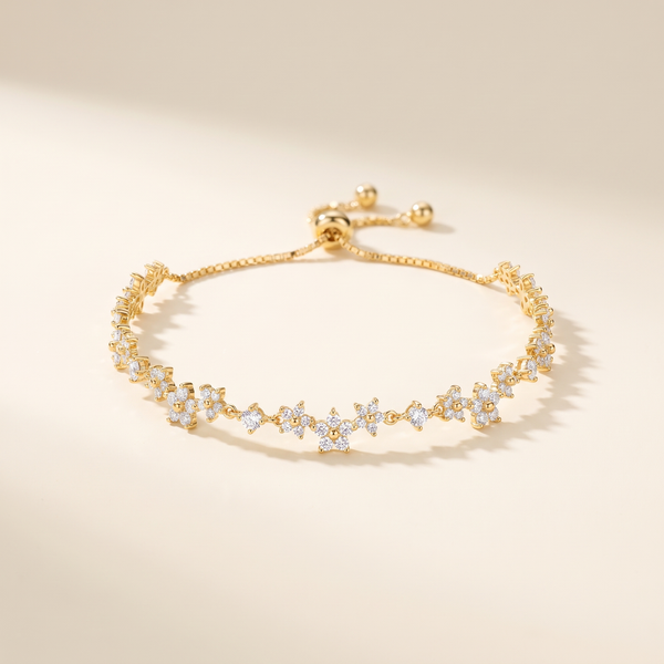 Elegant Floral Adjustable Bracelet – Albella Jewelry