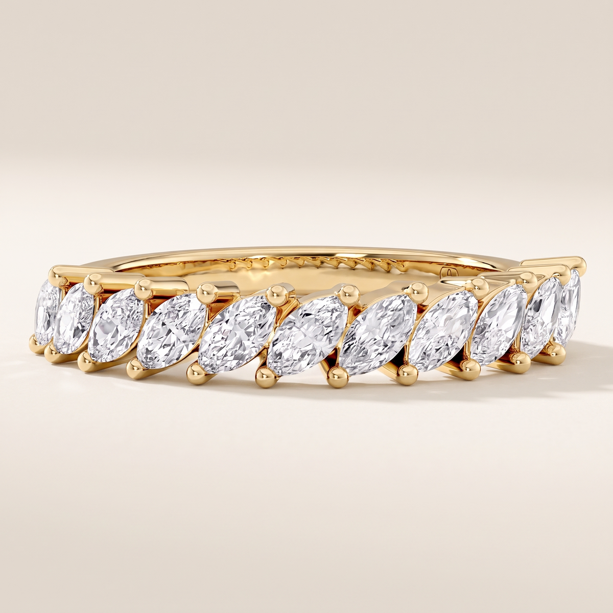 Marquise Diamond Half Eternity Ring – Albella Jewelry